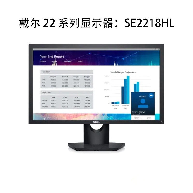 戴尔 SE2218HL 21.5英寸可挂壁商务办公高清显示器